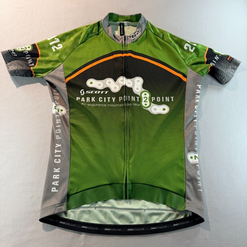 Scott Park City Point‎ 2 Point Cycling Jersey Full Zip DNA Cycling Green